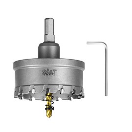 SALI Hole Saw Carbide Drill TCT Metal Hole Saw Drill TCT Drill Hole Saws with Titanium Coated Pilot Drill Ideal for Holes in Stainless Steel, Iron, Alloy, Wood, Plastic (Diameter 70 mm)