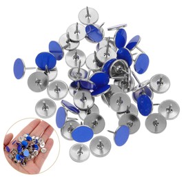 TEHAUX 50pcs Thumb Pins Reflective Trail Marking Tacks for Camping Outdoor Night Visibility Durable and Easy Installation for Driveways and Parking Lots