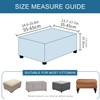 Eco-Ancheng Chair Cover Ottoman Cover Stretch Rectangle Footrest Stool Covers
