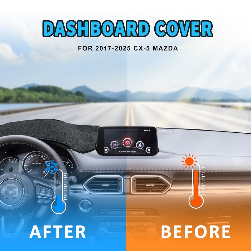 HEDAQI Dash Cover for Mazda CX5 2017-2022 2023 2024 2025,