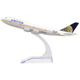 24-Hours Airplane Model United Airlines B747 Plane Model Alloy Metal Aircraft Model Birthday Gift Plane Models Chiristmas Gift 1:400