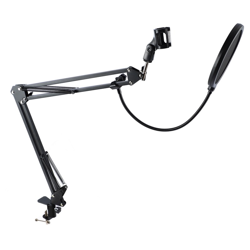 Boom Arm Microphone Adjustable Suspension Boom Rotatable Scissor Microphone Arm