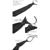 M.H.A.style 20587 Thin Necktie, One-touch, Black (Ceremonial Occasions), Narrow Tie