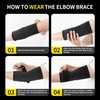 CAMBIVO 1 Pair Elbow Compression Sleeve with Removable Strap &
