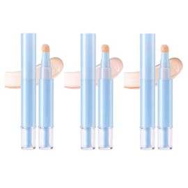 Liquid Foundation And Eye Concealer Dual Effect High Coverage Face Makeup For Dark Circles Blemishes Smooth Brightening Finish Long Lasting