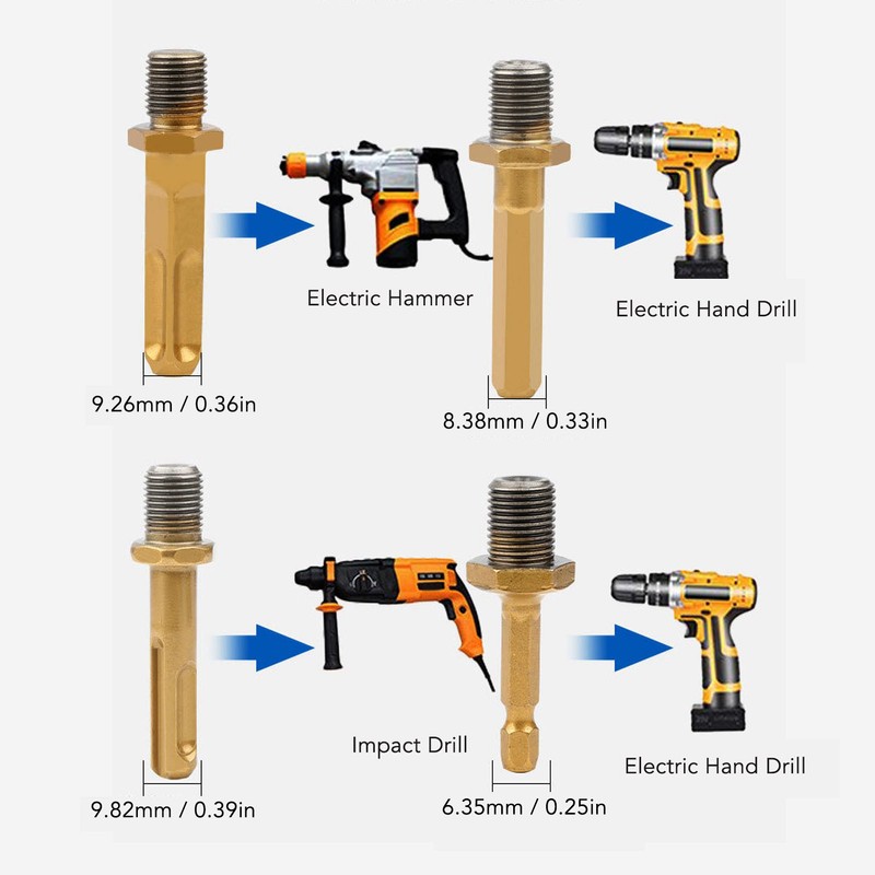 5Pcs Firewood Drill Bit 32mm Wood Log Splitter C45 Steel