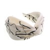 Vingtaine HK-203-WH- Simple Pattern Cross, Turban-style Headband, Casual, Turban Style,