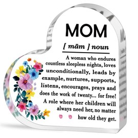 Gifts for Mom, Mom Christmas Gifts - Acrylic Keepsake 3.9x3.9 Inch - I Love You Mom Birthday Gifts from Son - Best Mothers Day Valentines Day Gifts for Mom - Color: Mom Gift