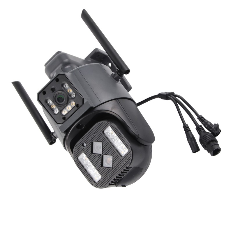 Smart Outdoor Camera 4MP Wireless Three Lens Remote Monitor Auto