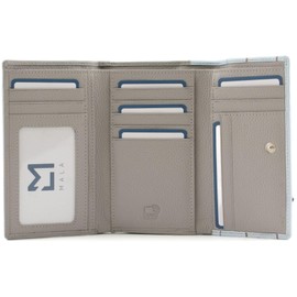 Mala Leather Bake Me Happy Collection Leather Purse RFID Blocking 3656_19 Grey