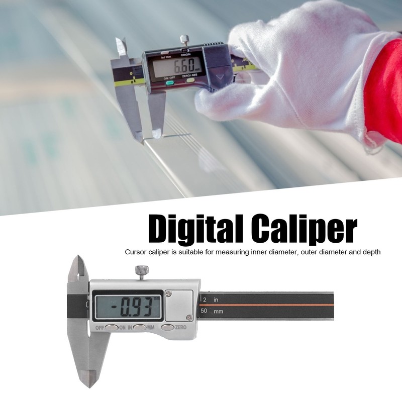 Vernier Caliper 0‑50mm Portable Mini Digital Wear Resistance Rust Industrial