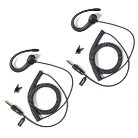 YNIBST In-Ear Intercom Earphones, Radio Earphones, No Mic, 1 Pin, 0.14 inch (3.5 mm) Plug, Removable, Single Ear, For ICOM, 2-Piece Set