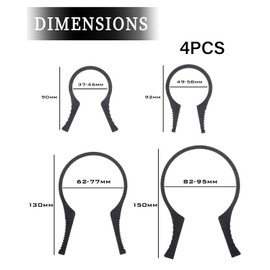 LEEQBCR 4 Pieces Filter Key, Camera Lens Filter Key, Filter Key Camera Lens, Filter Removal Kit, Filter Distance Wrench Tool, 37-46mm, 48-58mm, 62-77mm, 82-95mm