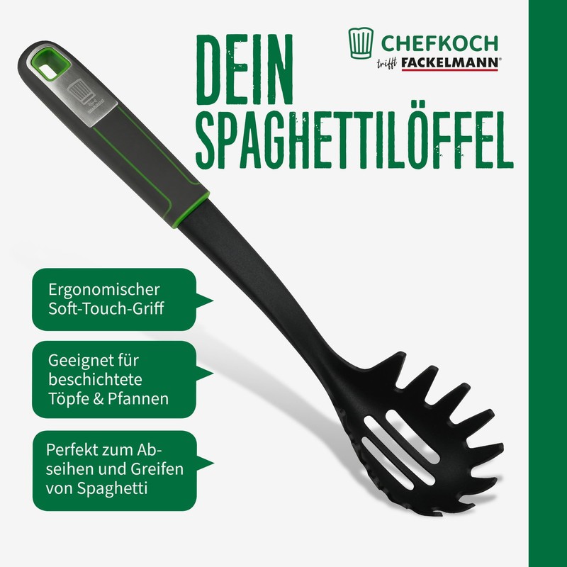 CHEFKOCH Premium Spaghetti Tongs - For Serving Spaghetti and Other