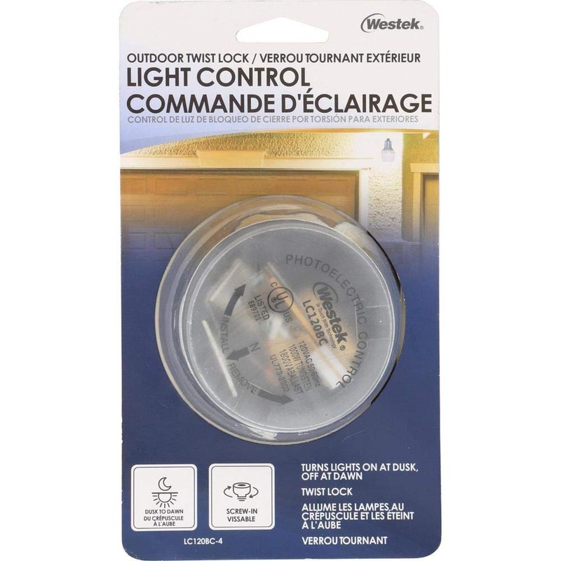 Westek LC120BC-4 Outdoor Dusk to Dawn Twist Lock Light Control