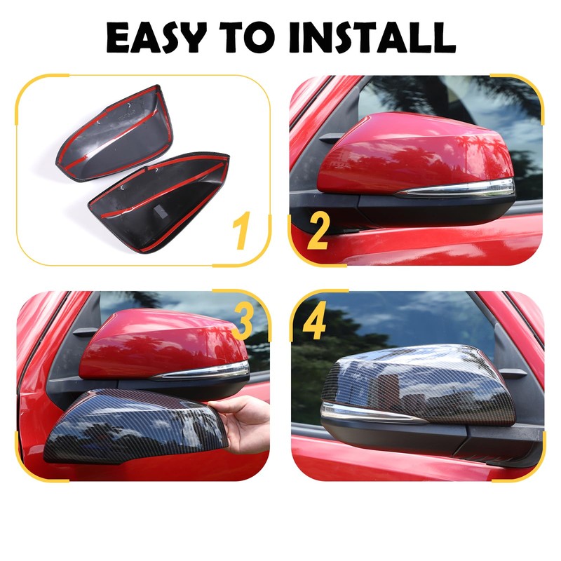 Auto Door Rearview Mirror Protective Trim Cap Compatible with Toyota