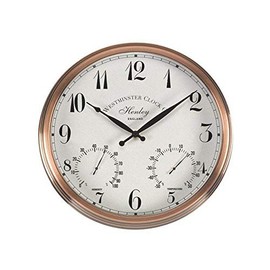 Outside In Henley Wall Clock & Thermometer 12"