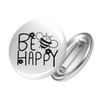 Huuraa Button Be Happy Bee Badge with Cute Motif, Metal