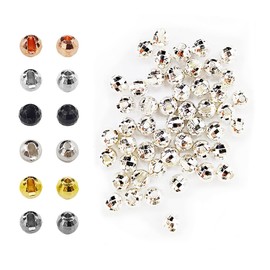 (7/32" (5.00 mm), silver) - Aventik Think Fast Think Deep Beads 50pc Tungsten Beads Diamond Faceted Slotted Fly Tying Materials 10 Colours / 5 Sizes Fly Fishing Reflex Faceted Jig Hook
