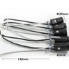EFINEHOME 5 Pack Candelabra Socket, Black Keyless Phenolic Candelabra Base