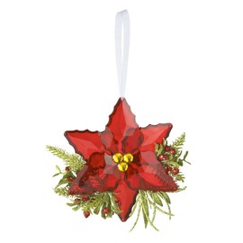 Ganz 5" x 6.5" Mistletoe Poinsettia