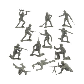 Fun Express Bulk Plastic Army Men, Set of 144 Action Toy Soldiers - Party Favors and Classic Toys