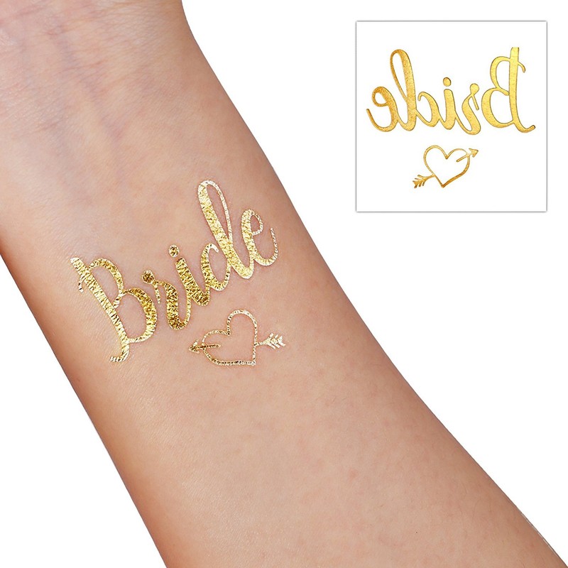 Konsait Hen Party Tattoos, 14 Team Bride Temporary Tattoos and