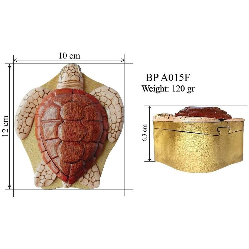 Honu Turtle -top view - Puzzle Box