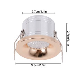 Midore Mini LED Recessed Spotlight, LED Mini Recessed Spotlight, 3 W, 5 Pieces, 230 V, White, Small Ceiling Spotlight with Transformer, Cob Downlights, Ceiling Spotlights, 330 lm, Mini LED Spot for