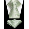 HISDERN Ties for Men Wedding Tie and Pocket Square Floral