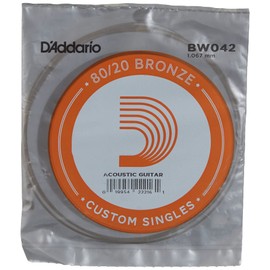D'Addario .042 Bronze Wound Single String for Acoustic Guitar