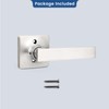 GOBEKOR 2 Pack Brushed Nickel Dummy Door Handle Interior,Reversible Half