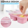 4 Pack Snack Containers, 4 Compartments Bento Snack Box, Reusable