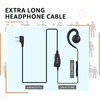 Retevis Two Way Radio Earpiece with Mic, Retractable coil Earpiece