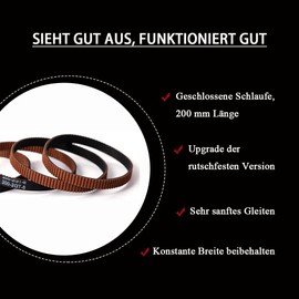 MOTOU® GT2 Timing Belt, Non-Slip Upgrade Version Width 6mm, Fits 3D Printers and Most Belt Driven Printers (10×200mm)