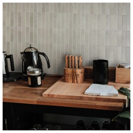 SMART TILES Peel and Stick Backsplash - 5 Sheets of 11.87" x 9" - 3D Adhesive Peel and Stick Tile Backsplash for Kitchen, Bathroom, Wall Tile