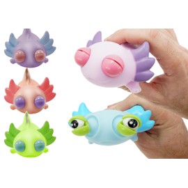 JA-RU Squeezy Pop-Eyes Axolotl Toy (1 Unit Assorted) Ugly Cute Squishy Animal Kids Toys for Boys and Girls. Smush Fidget Silly Stress Relief Axolotls Sensory Figure. 4747-1s
