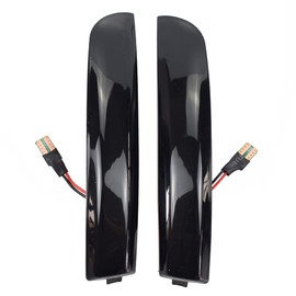 dunxunn Smoked Lens LED Side Mirror Turn Signal Light Sequential Blinker Indicator Lamp Assembly Compatible with Ford Focus MK3 2012-2018, Kuga Escape 2013-2018, C-Max 2015-2018