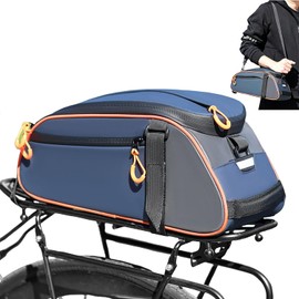 Bike Trunk Bag for Rear Rack, 8L Waterproof Bicycle Bag with Shoulder Strap