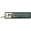 Llavero de la bandera de Pakistán, 100% bordado