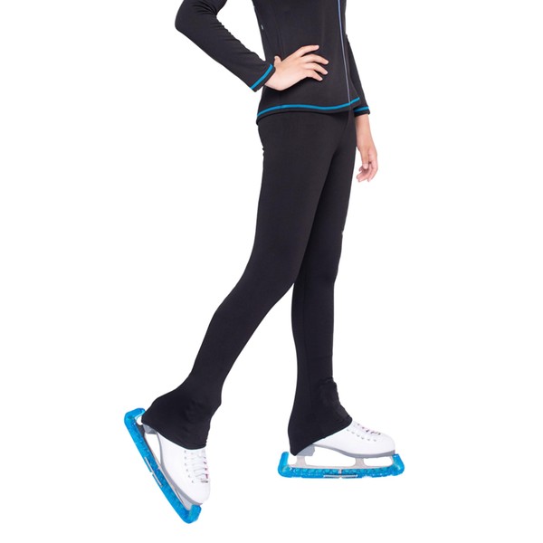 Jinhiteam Figure Skating Pants Size 13-14 Years Old Elastic Black