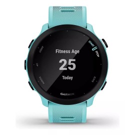 Garmin Reloj De Pulsera Inteligente Garmin Forerunner 55 Unisex Color de la correa Aqua Color del bisel Negro Color del fondo Negro