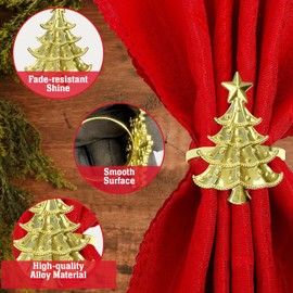 Trimming Shop Napkin Rings Napkin Holder Beads and Rhinestones Snowflake Design Napkin Buckle for Christmas Lunch Holiday Dining Table Party Table Decoration Pack of 6