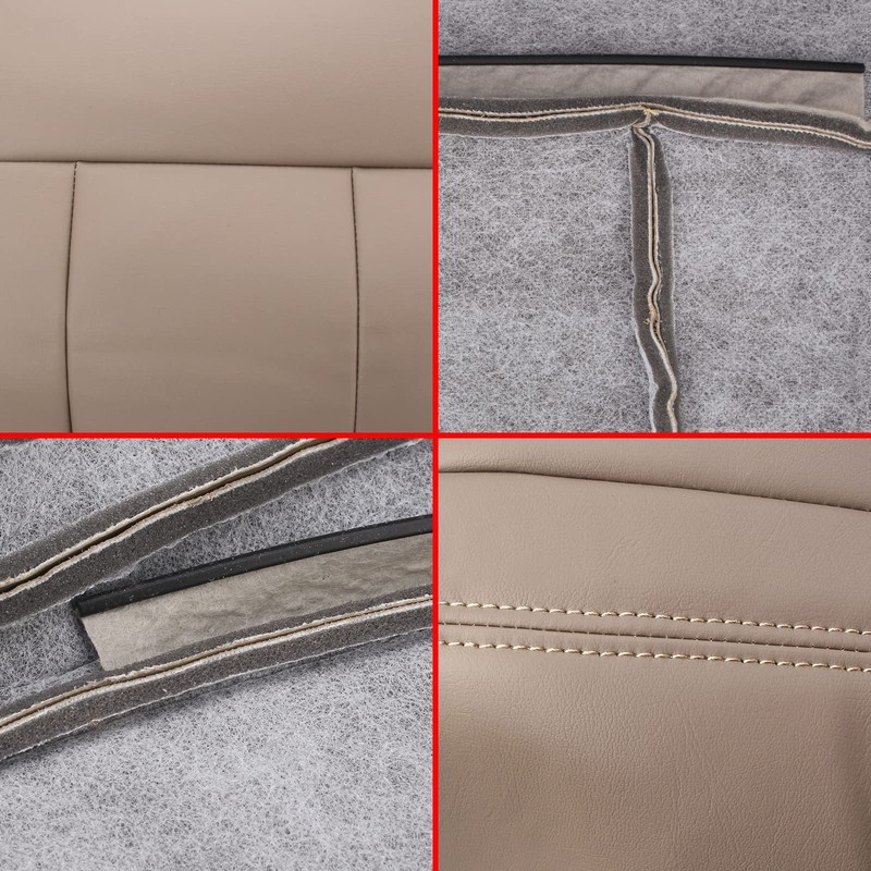 AUTOKAY Driver & Passenger Bottom Seat Cover Oak Tan Fits