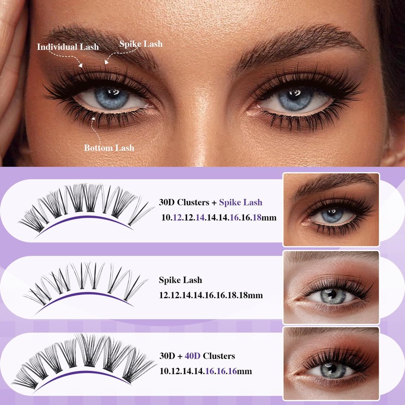 B&Q Wimpern Extensions Set 30D+40D DIY Lash Extension Set Mit