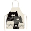 Unisex Apron Cute Cat Cartoon Apron for Women Men Working
