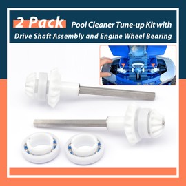 Lisnhlin 2Pack Pool Cleaner Tune-up Kit with Drive Shaft Assembly R0525100 & Engine Wheel Bearing R0527000 Compatible with Zodiac Baracuda Elite MX6 MX8 MX6EL MX8EL Suction-Side In-Ground Pool Cleaner