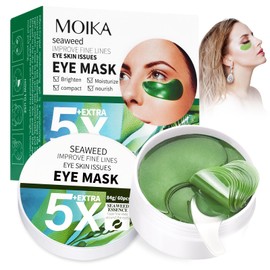 Eye Pads, 60 Pieces Eye Pads, Hyaluronic Moisture Against Dark Circles, Algae Extract, Eye Pads, Seaweed Eye Patches, Eye Care, Eye Masks Against Bags and Wrinkles