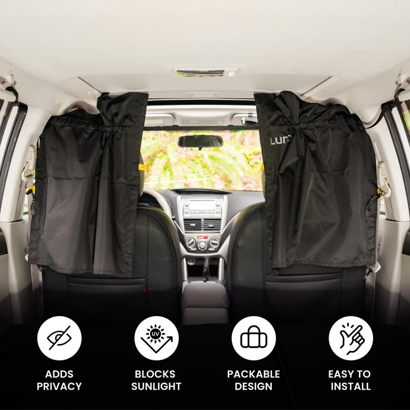 LUNO Car Privacy Curtain Divider - Universal Fit for Most