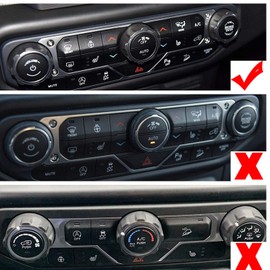 Voodonala Air Conditioner Headlight Center Consoles Switch Knob Cover Trim for 2018-2025+ Jeep Wrangler JL JLU Gladiator JT 4XE Interior Accessories, Red Aluminum Alloy 4pcs